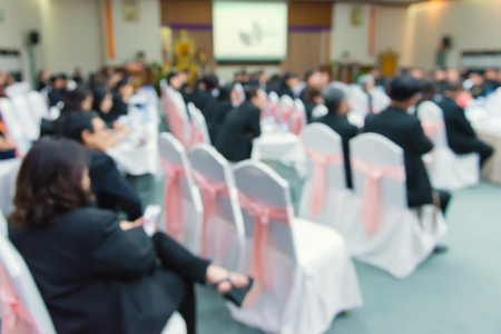 Blur of business Conference and Presentation in the conference hall.のeditorial素材
