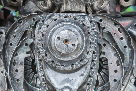 abstract metal for background by Mechanical ratchets bolts and nuts.の写真素材