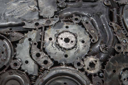 abstract metal for background by Mechanical ratchets bolts and nuts.の写真素材