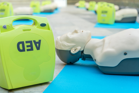 model for cpr and AED training. (automated external defibrillator)
