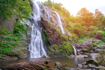 Huay Saai Leung Waterfall is a beautiful Waterfalls in the rain forest jungle Thailand.