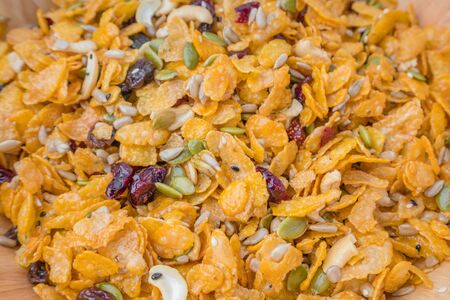 Cashew nut, Almond, Pumpkin seeds and Sunflower seed ingredient  for Homemade Grains cornflakes of...