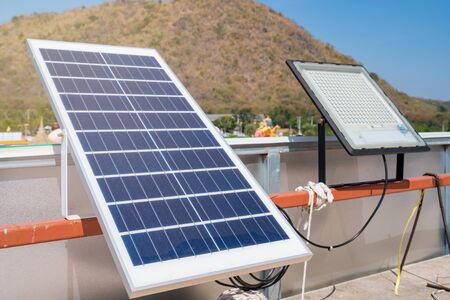 Solar panels generator the industry of modern energy, Ecologically clean sources of electrical...