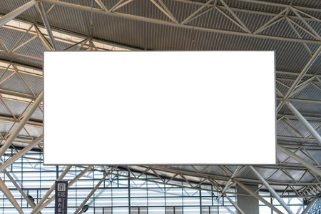 billboard blank for advertising poster or blank billboard in the airport for advertisement concept backgroundの写真素材