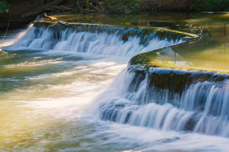 Waterfall in  rain forest at Chet Sao Noi waterfall National Park.