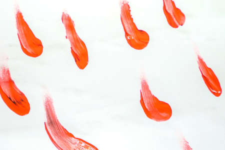 Splash watercolors drops on white background. Abstract colorful for background.の写真素材