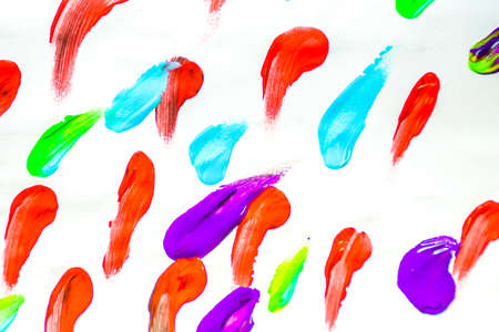 Splash watercolors drops on white background. Abstract colorful for background.の写真素材