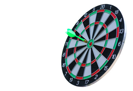 bullseye target or dartboard has arrow throw hitting the center of a shooting, concept of business targeting and winning goals.の写真素材