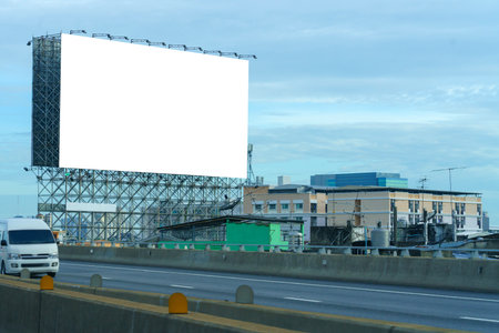 billboard or advertising poster on building for advertisement concept background.の写真素材