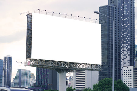 billboard or advertising poster on building for advertisement concept backgroundの写真素材