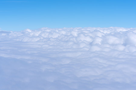 Blue sky with clouds nature for background.の写真素材