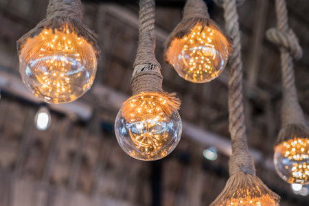 Beautiful Vintage Lighting decor for building interiors.の写真素材