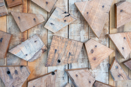 wooden design background or blocks surface background texture, floor or wall hardwood wallpaper.の写真素材