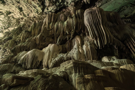 landscape of Nok Nang Aen Cave at Lam Khlong Ngu National Park, Kanchanaburi, Unseen in Thailandの写真素材