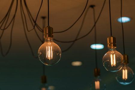Beautiful Vintage Lighting decor for building interiors.の写真素材