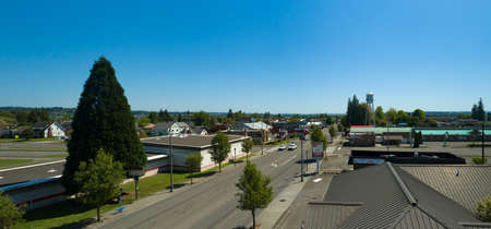 Marysville, Washington/USA - May 13, 2018: Watertower Road Aerial Viewのeditorial素材