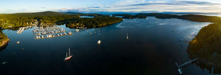 Roche Harbor Panoramic Viewの写真素材