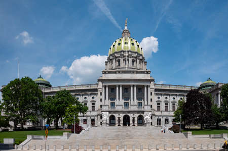 Pennsylvania State Capitol Architecture Building Panoramaのeditorial素材