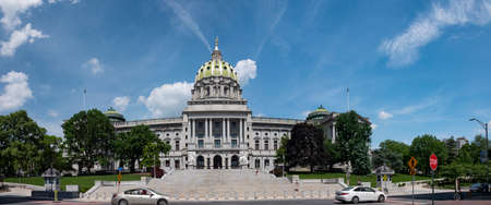 Pennsylvania State Capitol Complex Panoramic View Exterior Domeのeditorial素材