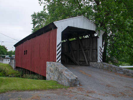 Historic Covered Bridge Pennsylvania USAの写真素材
