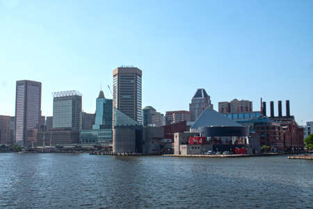Baltimore, Maryland/USA - May 24, 2018: Inner Harbor City Downtown Skyline Patapsco Riverのeditorial素材