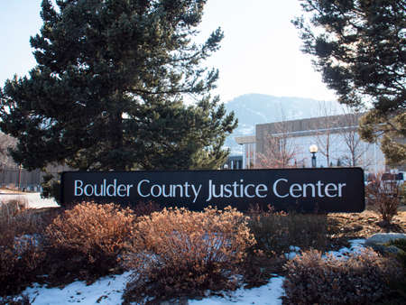 Boulder, Colorado/USA - February 21, 2019: Boulder County Justice Center Government Building Exteriorのeditorial素材