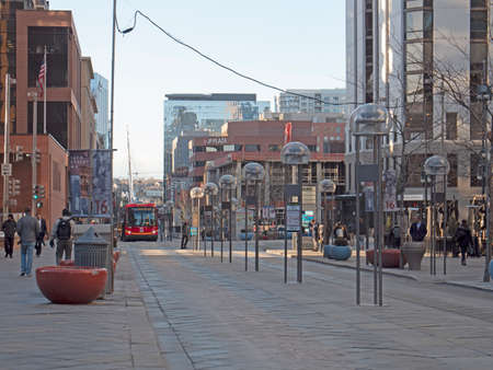 Denver, Colorado/USA - February 20, 2019: 16th Street Mallのeditorial素材
