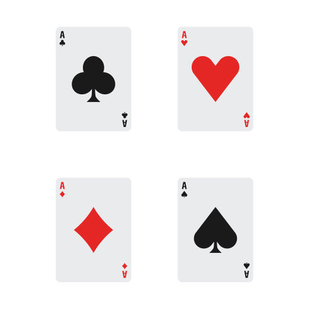 Four aces playing cards for poker hand game.のイラスト素材