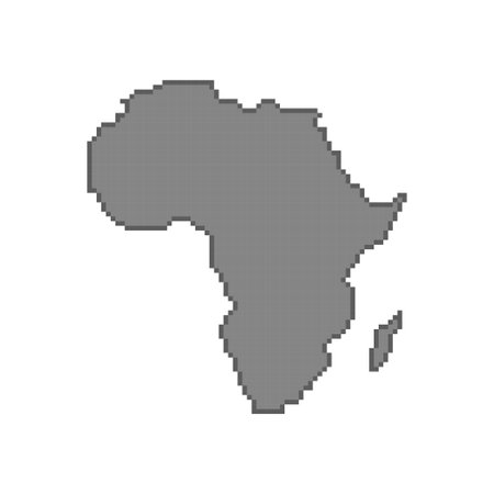 Pixel art style illustration africa map. vector illustration.のイラスト素材