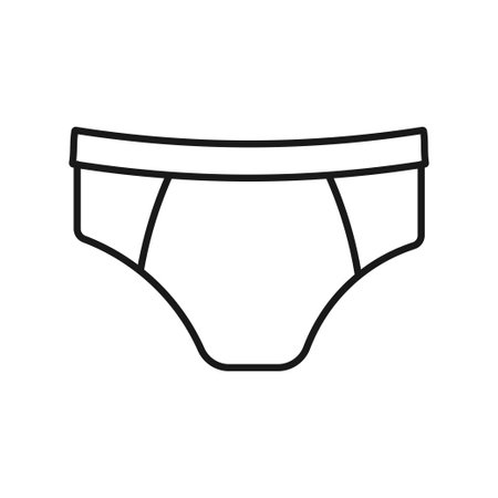 Briefs underwear vector flat emoticon.のイラスト素材