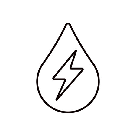 Hydropower outline icon. Element of enviroment protection icon with name for mobile concept and web apps.のイラスト素材