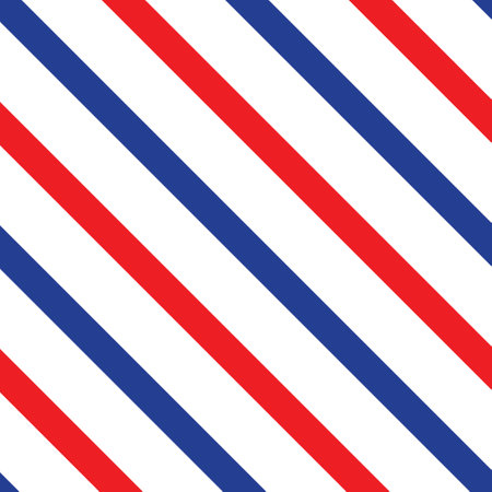 Barber colored liner background. Blue red vector pattern. Diagonal stripe pattern.のイラスト素材