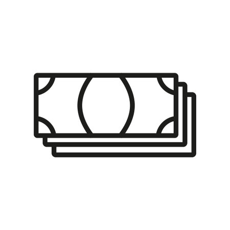 money line icon. fund icon. Income and profit linear icon.のイラスト素材