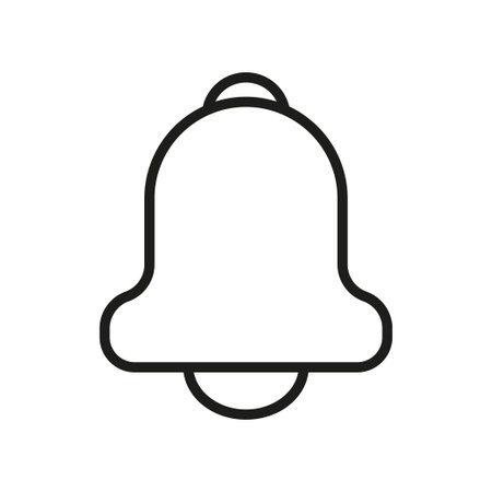 Notification bell icon. Outline notification bell.のイラスト素材