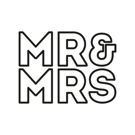Mrs and mr symbols. Modern simple vector icon for your design.のイラスト素材