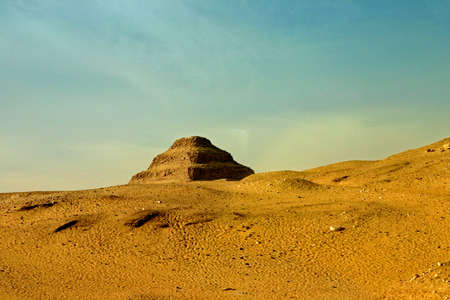 The Famous Step Pyramid of King Zoser of Egyptの写真素材