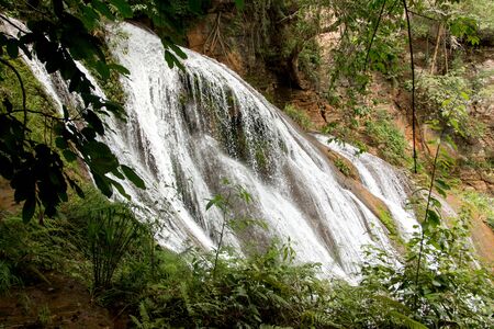 The Waterfall known as Cachoeira Paraiso do Cerrado located near the city of Mambia and Damianopolis...