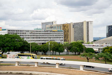 Brasilia, Brazil, November 21, 2019: View of the the Shopping Center and other building in the North Sector of Brasiliaのeditorial素材