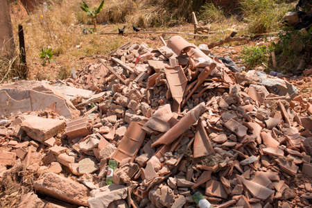 Planaltina, Goias, Brazil-October 31 2020: Trash that is dumped illegally at a land fill inside the city.のeditorial素材