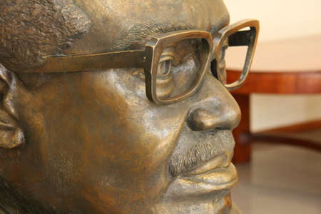 Luanda, Angola, February 13, 2009: Bust of Agostinho Neto the first President of Angola on public displayのeditorial素材