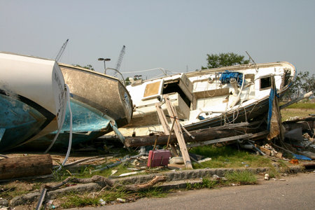 New Orleans, Louisiana, June 26, 2006: The aftermath of Hurricane Katrina that stuck in August 2005のeditorial素材
