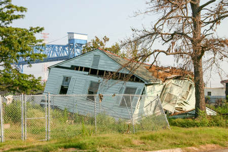 New Orleans, Louisiana, June 26, 2006: The aftermath in The Ninth Ward of Hurricane Katrina that stuck in August 2005のeditorial素材
