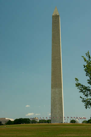 View of The Washington Monument in Washington DCの写真素材