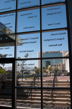 El Paso, Texas, November 1, 2007: Looking through the Glass of the Front Entrance of the Main...