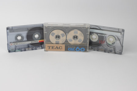 Nashville, Tn August 7 2023 Popular bands of old cassette tapes from the 70s and 80sのeditorial素材