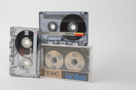 Nashville, Tn August 7 2023 Popular bands of old cassette tapes from the 70s and 80sのeditorial素材
