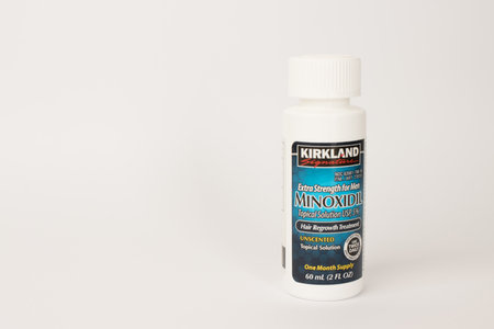 El Paso, Texas August 18 2023 Minoxidil a popular topical solution for hair regrowth treatment for menのeditorial素材