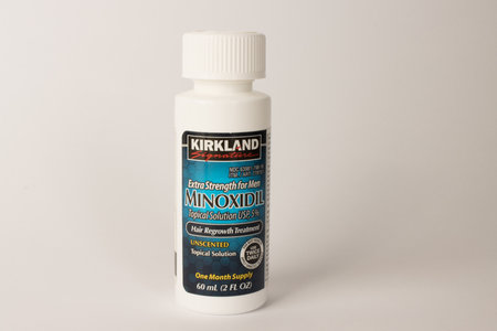 El Paso, Texas August 18 2023 Minoxidil a popular topical solution for hair regrowth treatment for menのeditorial素材