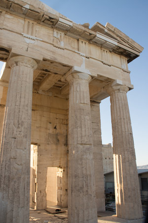 Parthenon temple in Athens, Greece. Parthenon is one of the symbols of Athens.の写真素材