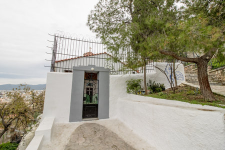 Greek Orthodox Church on the Slopes of the Acropolisの写真素材